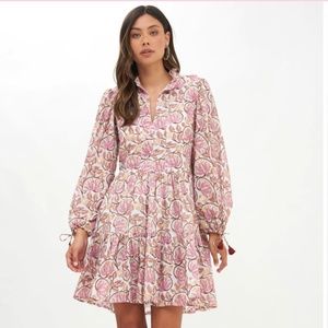 New OLIPHANT YOKE LONG SLEEVE MINI DRESS